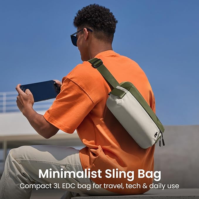 tomtoc Compact EDC Sling Bag 3L-10L, Minimalist Crossbody Bag Chest Shoulder - Image 2