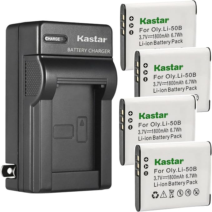 Kastar 4-Pack Battery and AC Wall Charger Replacement by Kastar