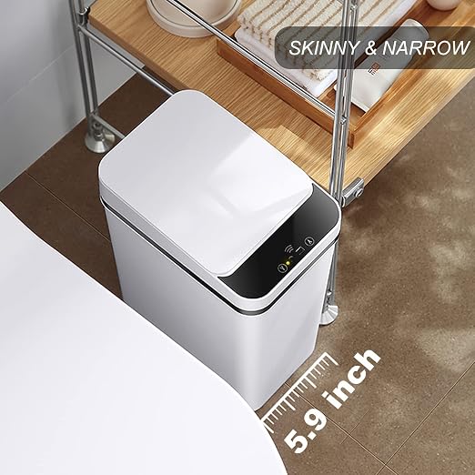 Yatmung 2 Pack - 2.5 Gallon Smart Trash Can Sensor Motion Slim Touchless - Image 3
