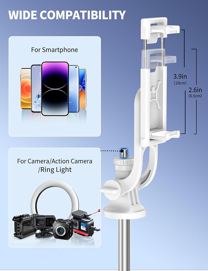 71" Selfie Stick, Smartphone Tripod Stand All-in-1 - Image 6