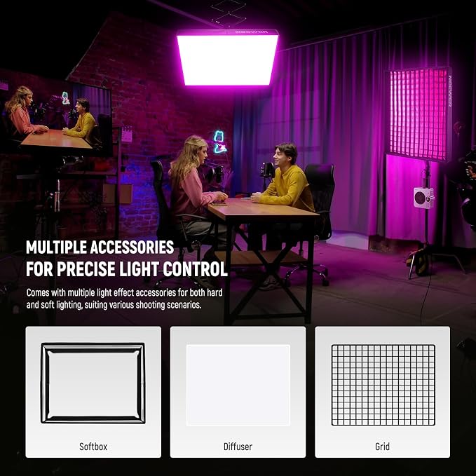 NEEWER Pro 200W Flexible LED Video Light, Studio RGB Panel Light Mat Kit - Image 6