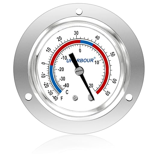 Cooler Thermometer Comercial Freezer Thermometer Capillary Design Refrigeration by UHARBOURINSTRUMENT