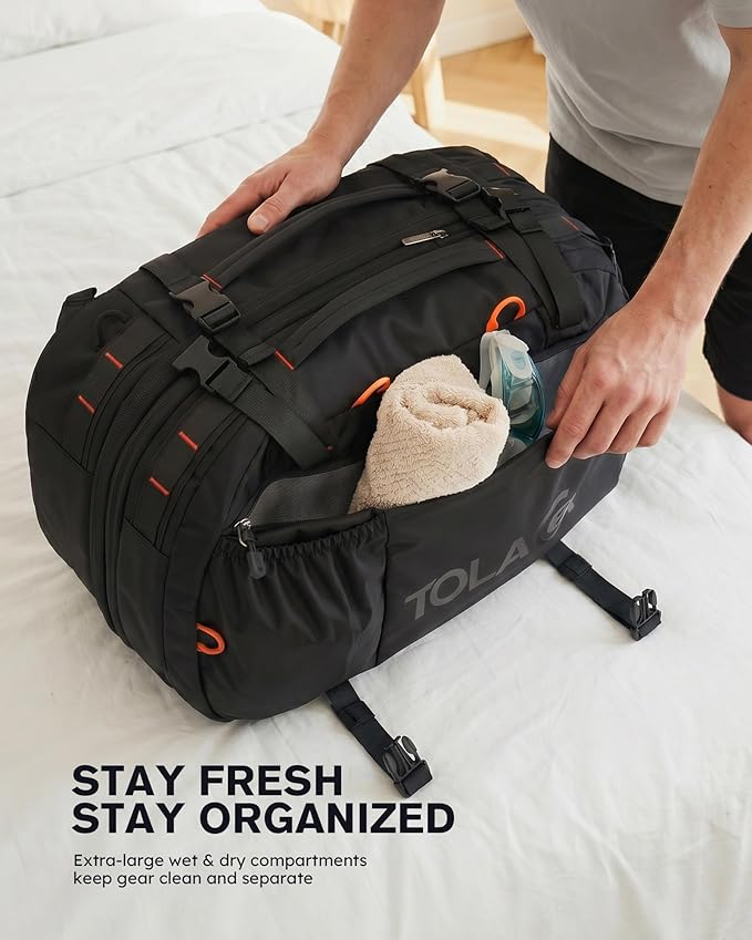 Tolaccea Travel Backpack for Men Women, 40L-50L Carry On Backpack - Image 4