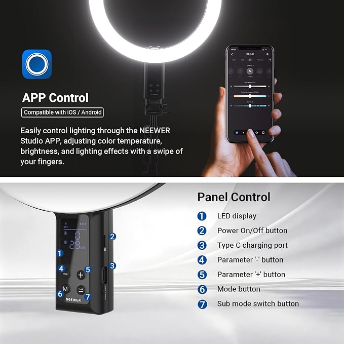 NEEWER 12" Selfie Ring Light - Image 6