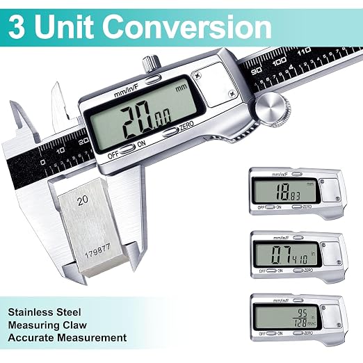 Kynup Digital Caliper, Caliper Measuring Tool, Micrometer Dial Vernier Caliper - Image 5