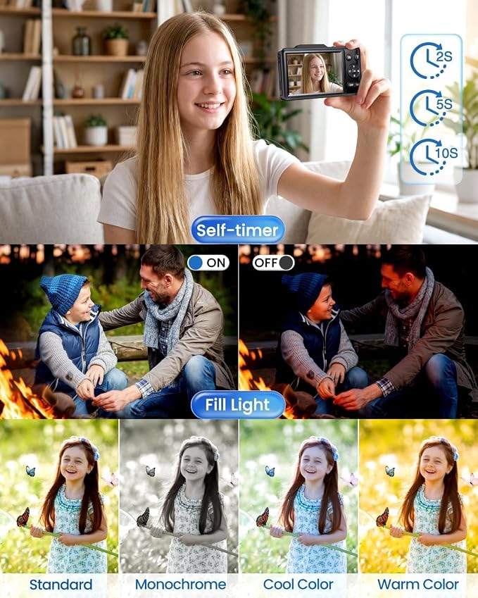Digital Camera 4K for Kids-48MP Autofocus Vlogging Camera - Image 6