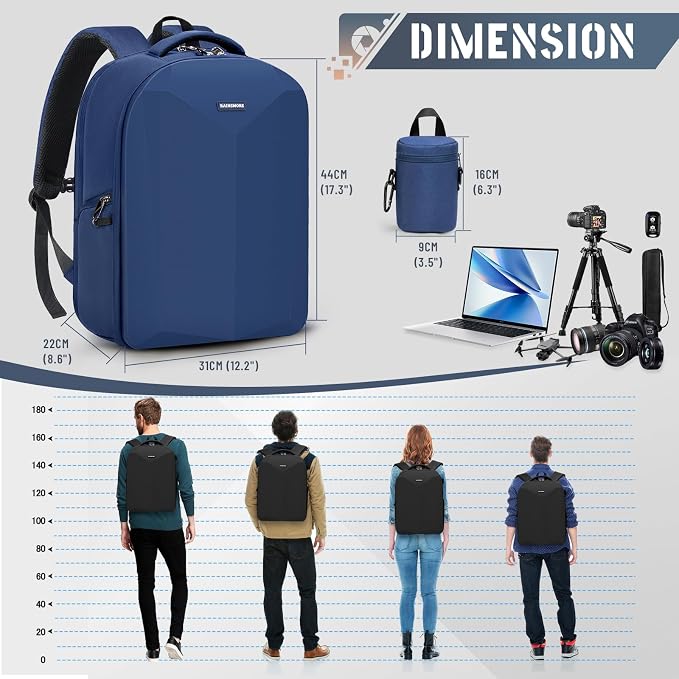 RAINSMORE Camera Backpack Hard Shell - Image 8