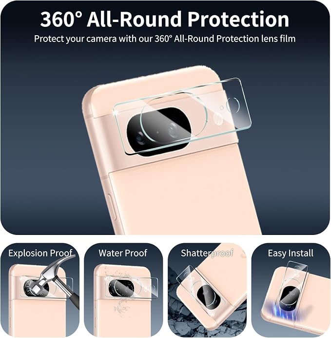 3+3+1-Pack, Privacy Screen Protector and Camera Lens Protector - Image 6