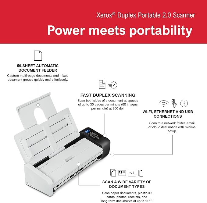 Xerox Duplex Portable 2.0 Scanner - Image 4