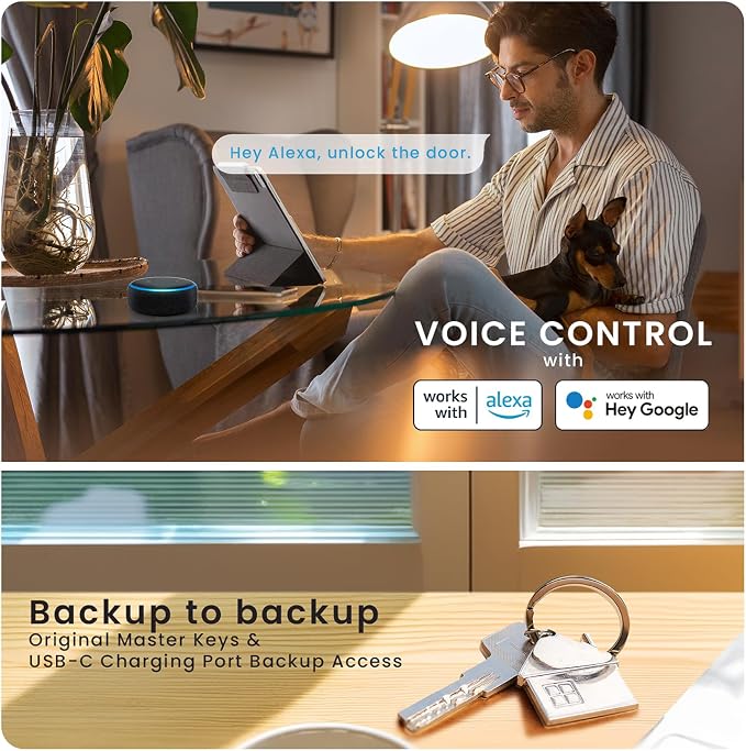 Lockly Secure Pro Smart Lock, 0.2s AI Fingerprint Door Lock, Patented PIN Genie - Image 8