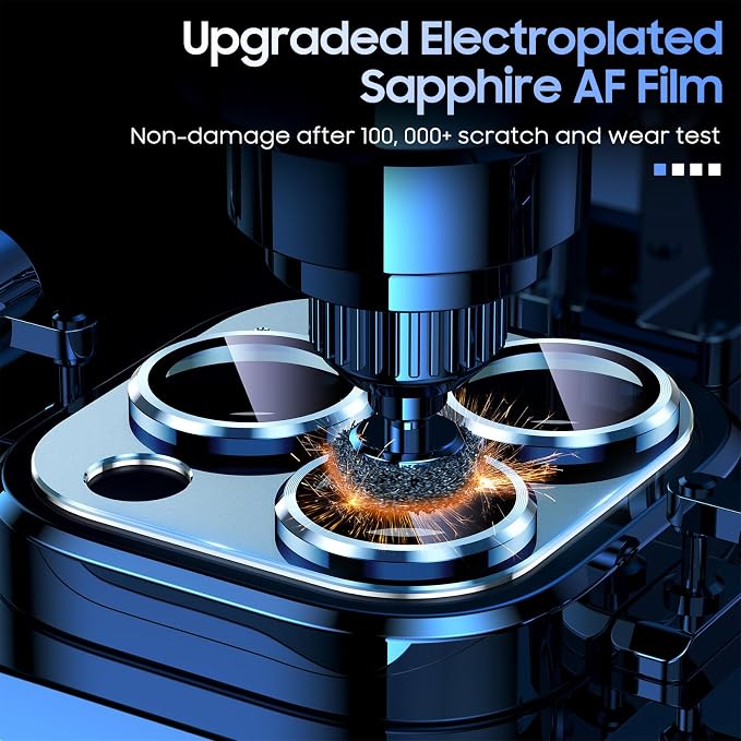 Uyiton for iPhone 13 Pro/iPhone 13 Pro Max Camera Lens Protector, Metal Ring - Image 2