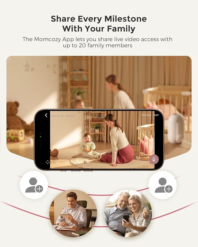 Momcozy Smart WiFi Baby Monitor, APP Control Baby Monitor - Image 7
