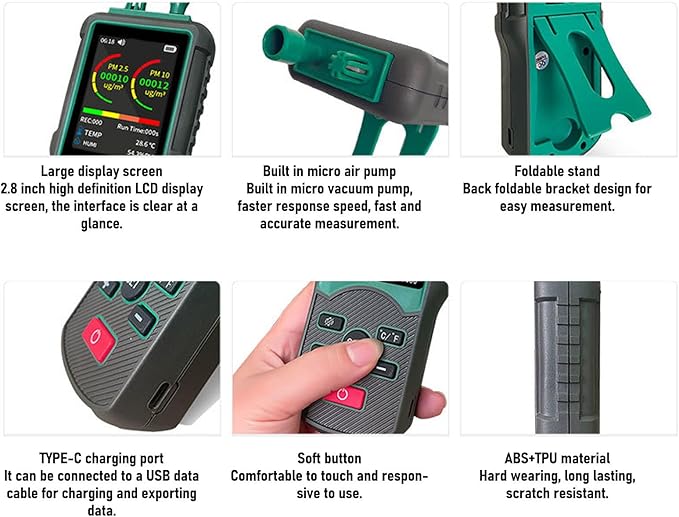 Dust Particle Counter Handheld Aerosol Dust Monitor Air Quality Detection - Image 5