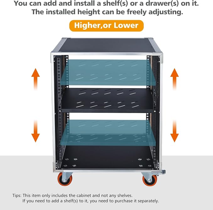AV Gear Rack 8U Home Audio & Video Stage Stereo Equipment Storage Cabinet Stand - Image 3