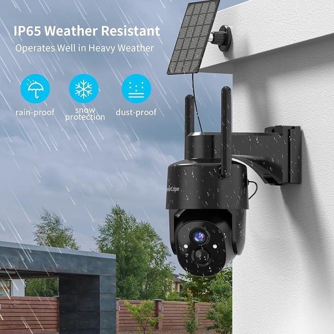 Armorcope 2Pack 2K HD Solar Security Cameras Wireless Outdoor, 360° PTZ View - Image 2