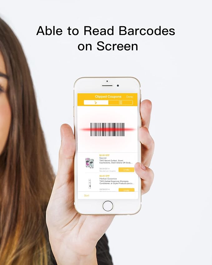 Inateck Bluetooth Scanner 1D Barcode Scanner 2.4Ghz USB Adapter, Screen Scanning - Image 2
