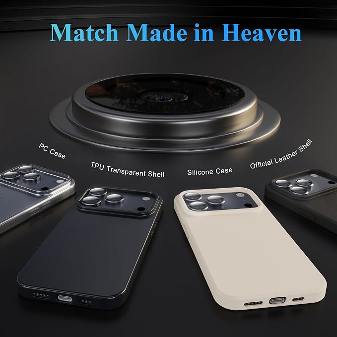 YWXTW Camera Lens Protector for iPhone 17 Pro/iPhone 17 Pro Max, Tempered Glass - Image 6