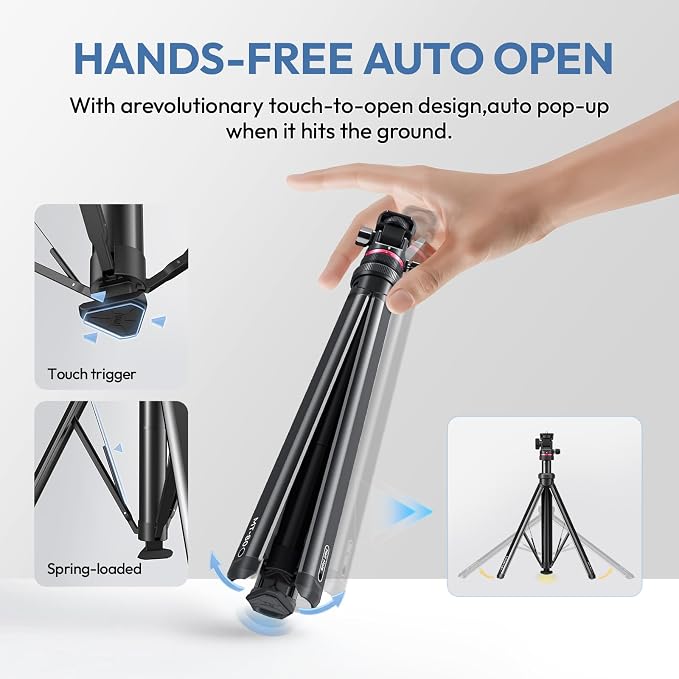 ULANZI MT-80 Aluminum Tripod Stand, 7FT Extendable Camera Phone Tripod - Image 2