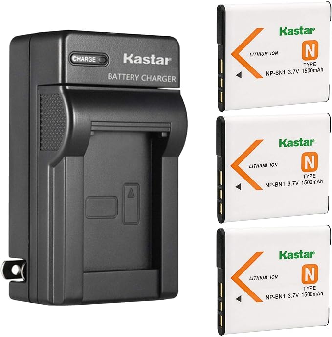 Kastar 3-Pack Battery and AC Wall Charger Replacement by Kastar
