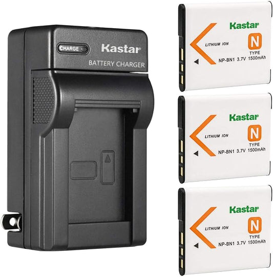 Kastar 3-Pack Battery and AC Wall Charger Replacement by Kastar