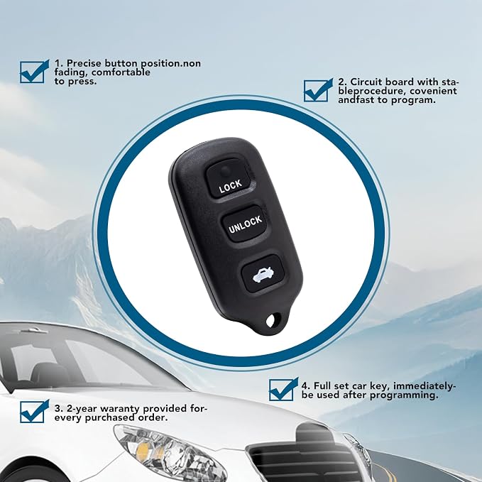 Keyless Entry Key Fob Replacement Fits - Image 5