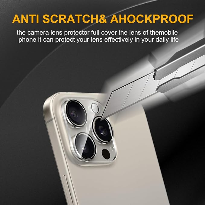 3 Pack Camera Lens Protector for iPhone 14 Pro Max/iPhone 15 Pro Max/iPhone 14 - Image 4