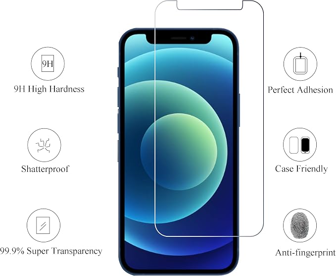Ailun Screen Protector for iPhone 12 mini 2020 3Pack Tempered Glass - Image 2