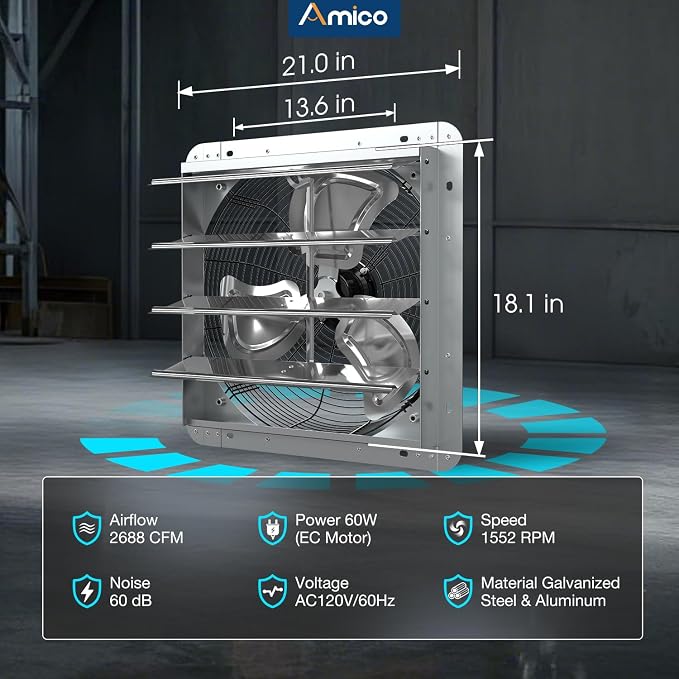 Amico 18 Inch Smart Exhaust Fan - Image 8