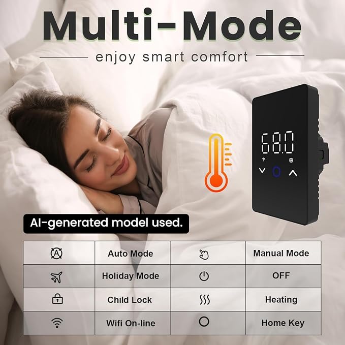 MAXKOSKO 1PC WiFi Smart Thermostat - Image 7
