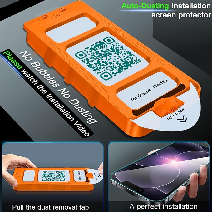 IMBZBK 3 Pack Screen Protector for iPhone 17e / iPhone 16e Accessories - Image 2