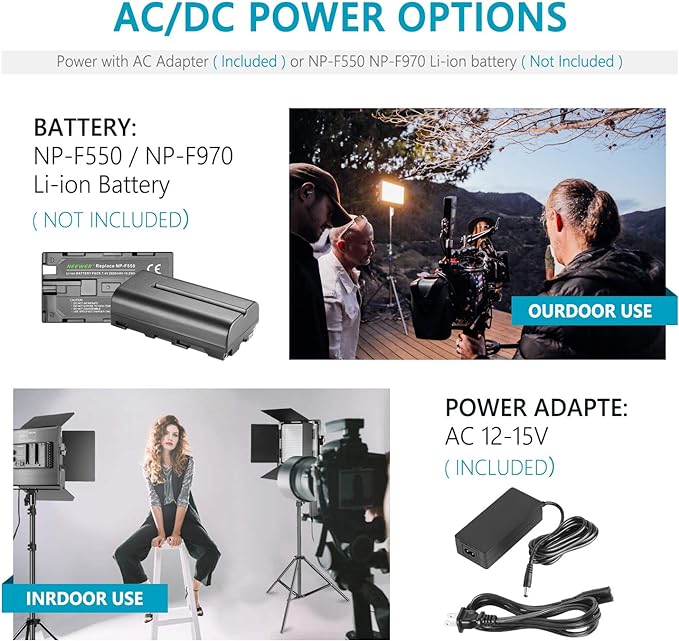 Neewer Professional Metal Bi-Color LED Video Light - Image 4