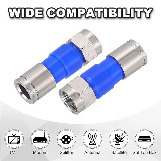 MECCANIXITY 20 Pcs F Type Coaxial Cable Compression Connectors, 75 Ohm Copper - Image 5