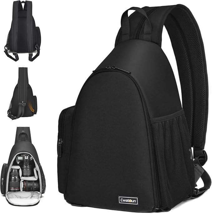 Cwatcun Sling Camera Bag, Camera Shoulder Crossbody Backpack, by FocusonCameraBag