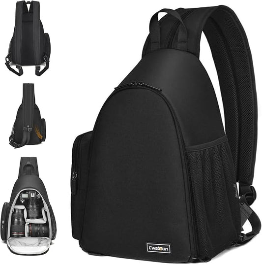 Cwatcun Sling Camera Bag, Camera Shoulder Crossbody Backpack, by FocusonCameraBag