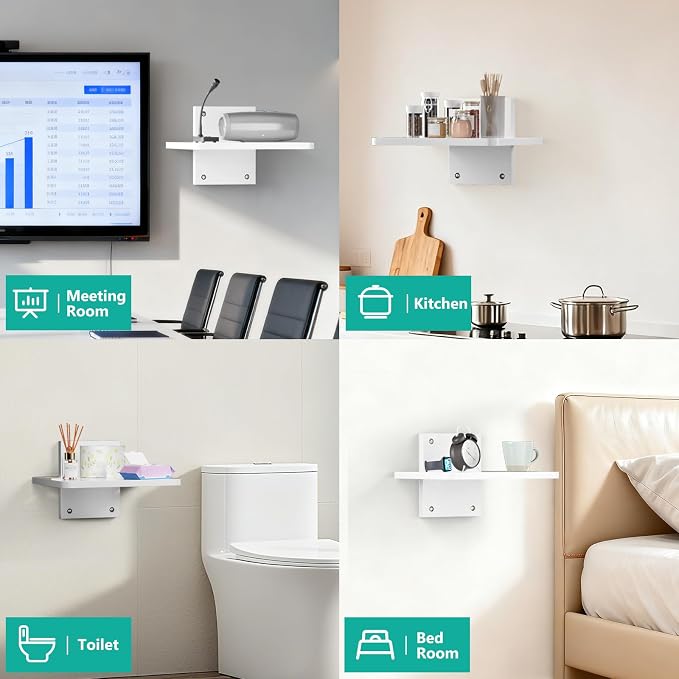 WALI Floating TV Shelf, 1 Tier Projector Shelf - Image 7