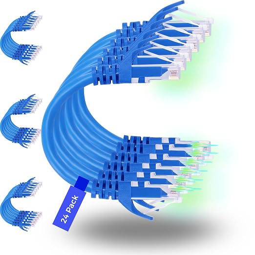 Rapink Patch Cables Cat6 1ft, Ethernet Patch Cable 10G, Cat 6 Patch Cable by Rapink