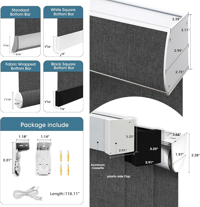 SmartWings Motorized Blinds Dual-Sided Cordless Smart Blackout Shades, Custom - Image 6