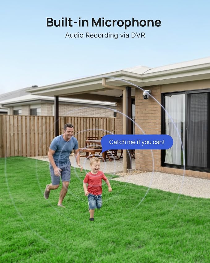 ANNKE 5MP TVI CCTV Home Surveillance Dome PT Camera, Wired Add on Camera - Image 3