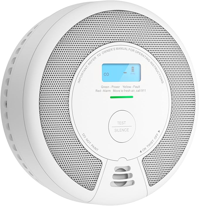 X-Sense Combination Smoke & CO Alarm, 10-Year Battery, Large LCD, UL 217 & UL by X-Sense