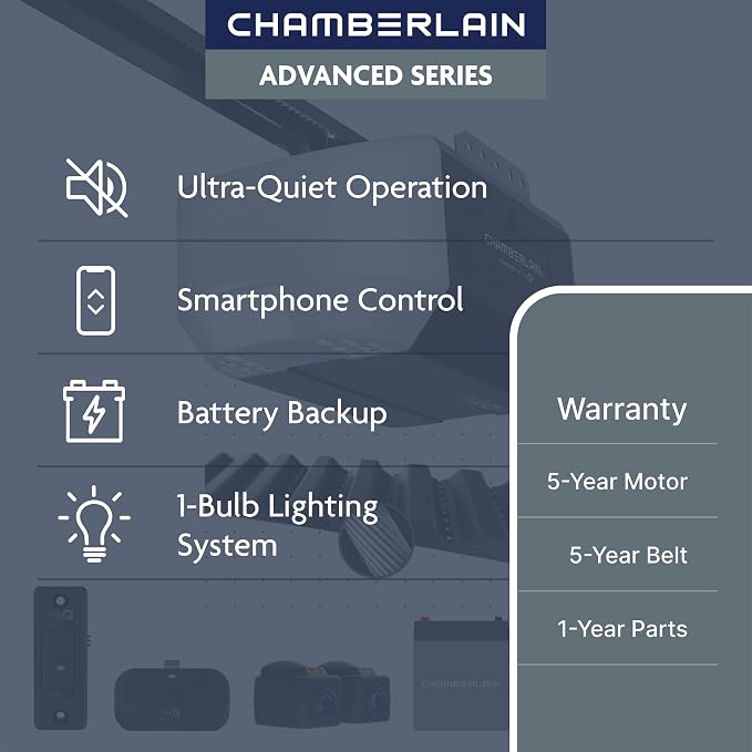 Chamberlain 1/2 HP Belt Drive Smart Garage Door Opener - Image 2