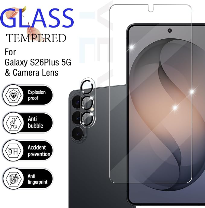 Galaxy S26 Plus Screen Protector + Camera Lens Protector, Full Coverage - Image 2