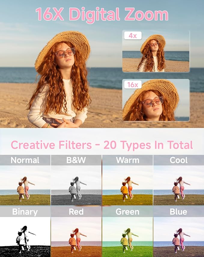 Digital Camera for Kids, FHD 1080P 44MP Point and Shoot Digital Camera - Image 6
