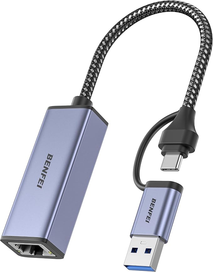 BENFEI USB 3.0 to Ethernet Adapter, USB C to RJ45 Gigabit LAN Network Adapter by BENFEI