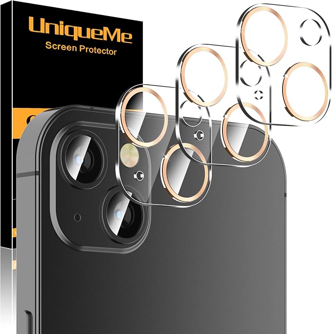 UniqueMe Compatible with iPhone 13 6.1" / iPhone 13 Mini 5.4" Camera Lens by UniqueMe