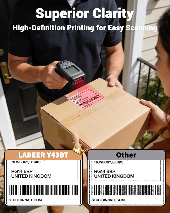 Labeer Bluetooth Thermal Shipping Label Printer, Wireless 4x6 Label Printer - Image 3