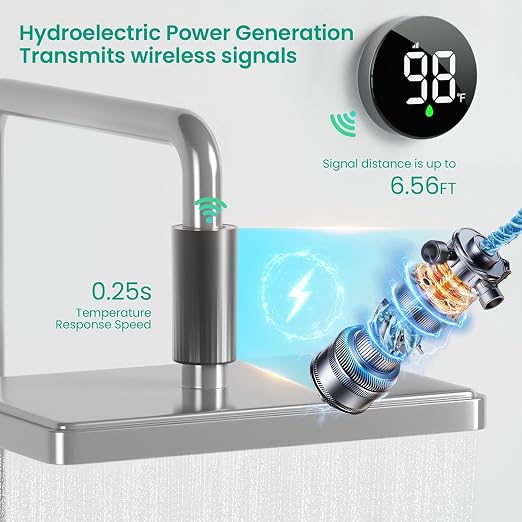 Longriver MX08 Wireless Shower Temperature Monitor, Shower Thermometer - Image 9