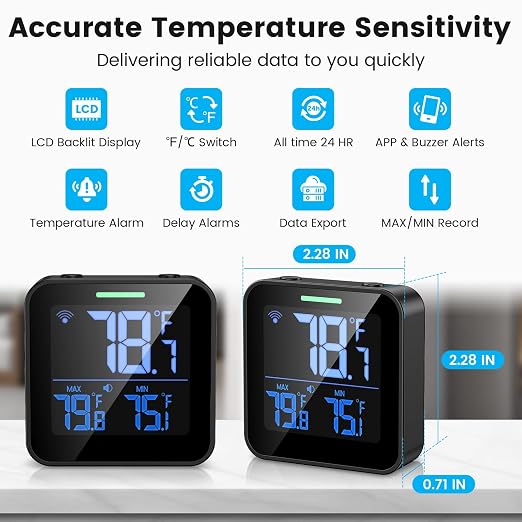 Nutelo Upgraded Refrigerator Thermometer - Image 7