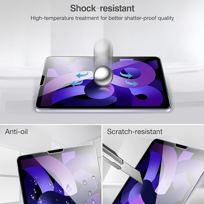 ProCase Screen Protector for iPad Air 5th /4th Generation 10.9" + Camera Lens - Image 6