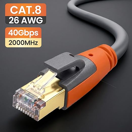 Cat 8 Ethernet Cable 40ft, High Speed LAN Cables 40Gbps 2000MHz Shielded - Image 3