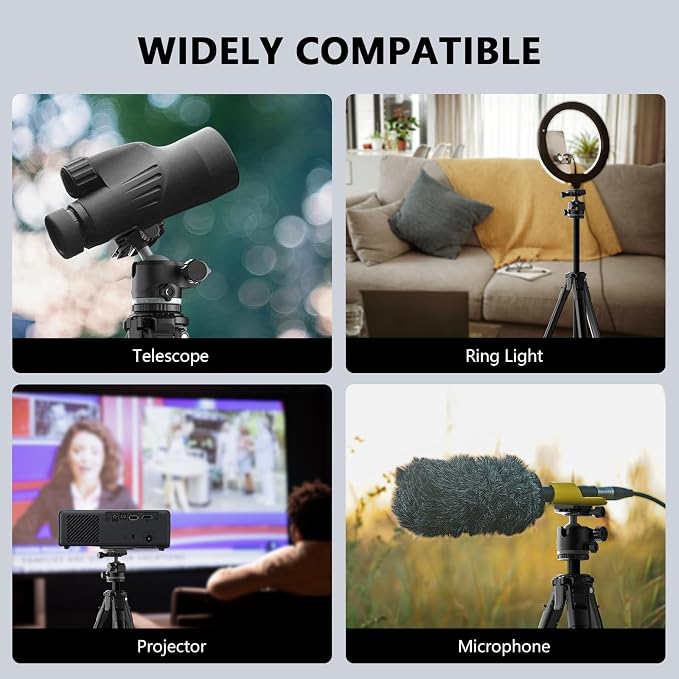 KINGJOY 72'' Aluminum Travel Tripod - Image 3
